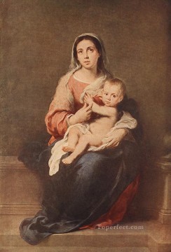 Bartolome Esteban Murillo Painting - Madonna and Child 1670 Spanish Baroque Bartolome Esteban Murillo